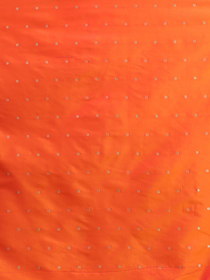 Mustard Orange Paithani Soft Silk Saree - PAHRAVA