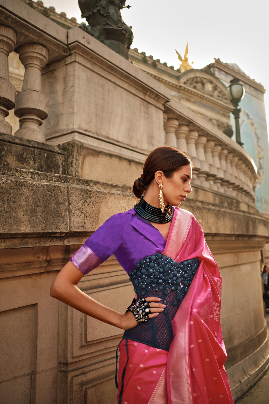 Pinkish Red Handloom Weaving Soft Silk Saree - PAHRAVA