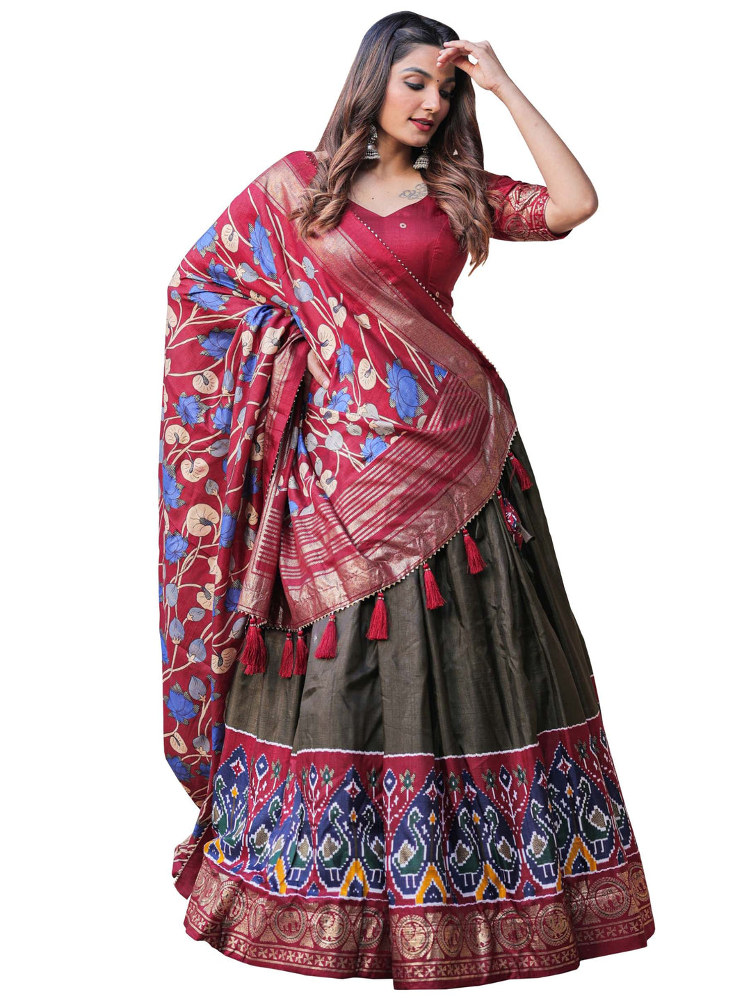 Rock Brown Gorgeous Dola Silk Lehenga Choli - PAHRAVA