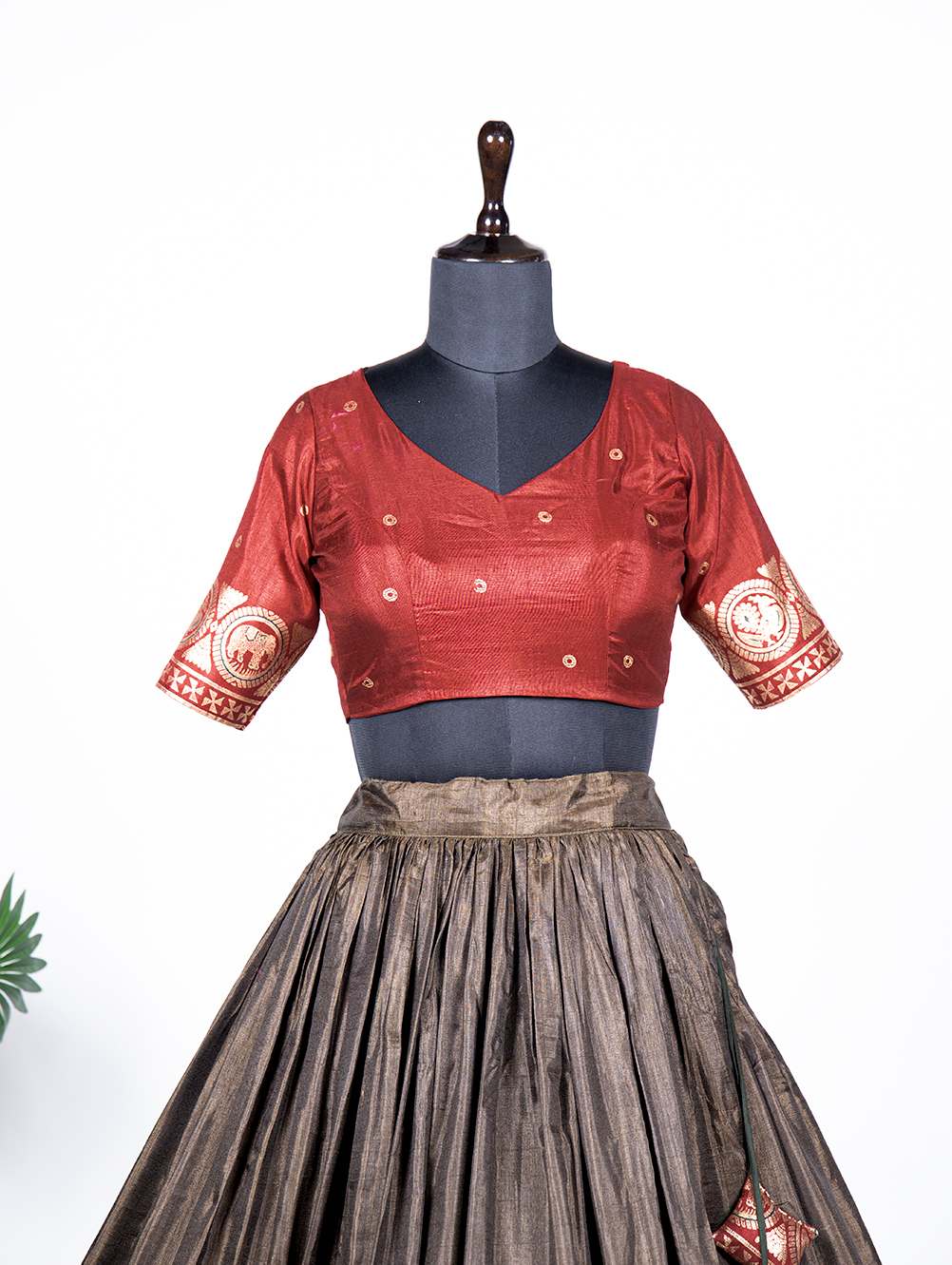 Rock Brown Gorgeous Dola Silk Lehenga Choli - PAHRAVA