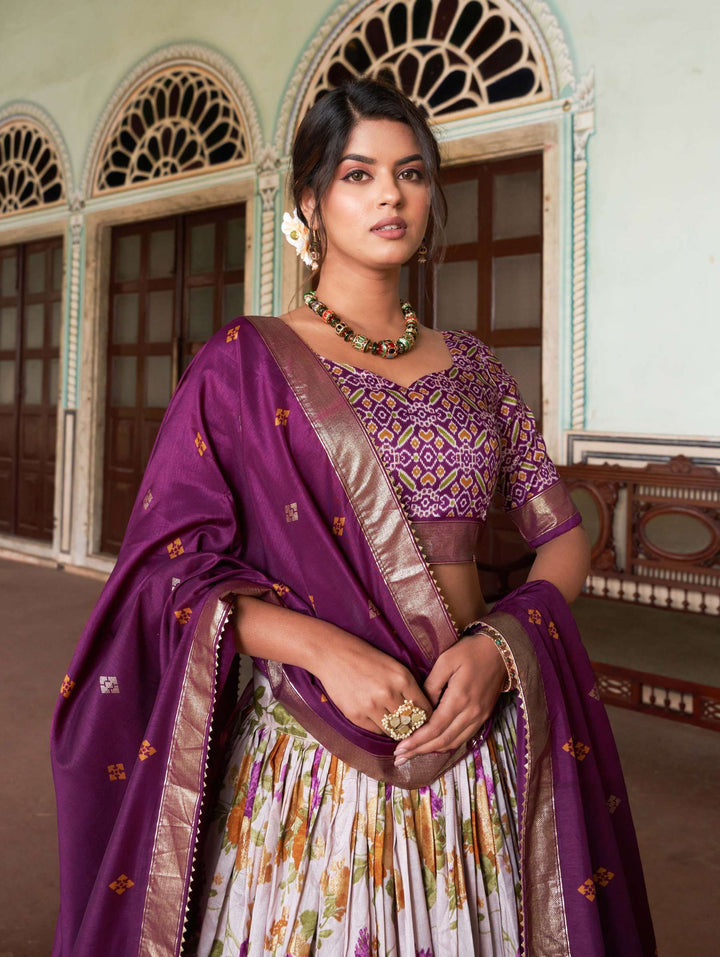 Maroon Wine exquisite Tussar Silk Lehenga Set - PAHRAVA