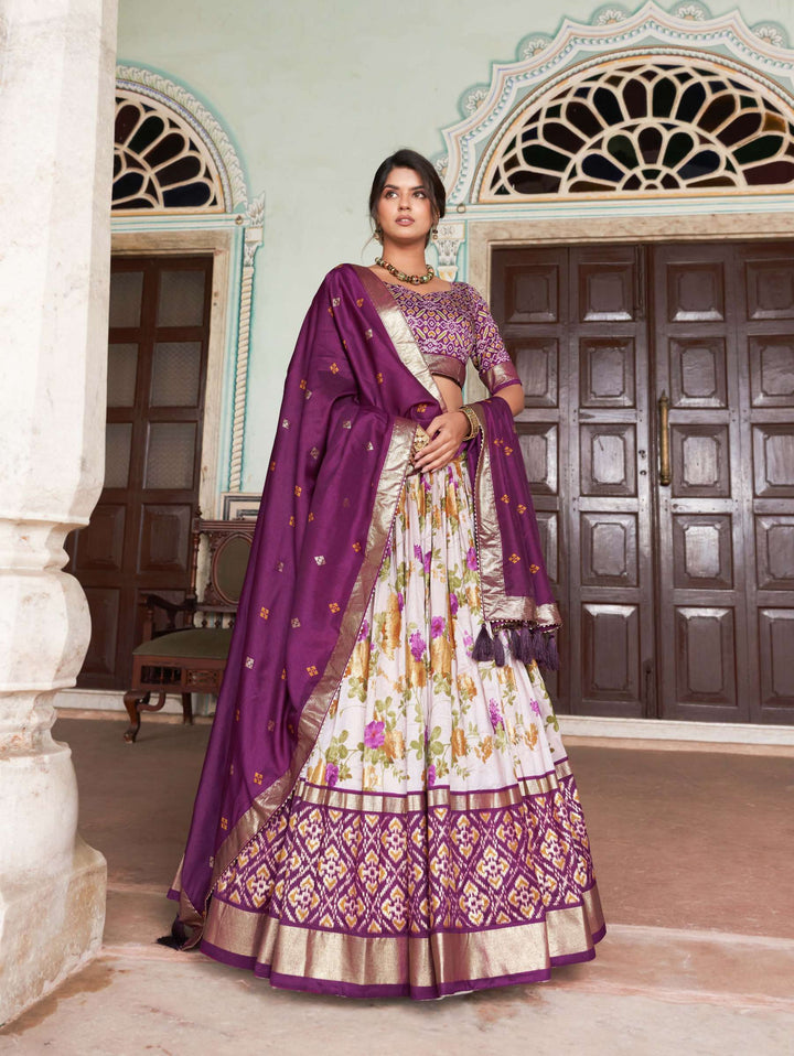 Maroon Wine exquisite Tussar Silk Lehenga Set - PAHRAVA