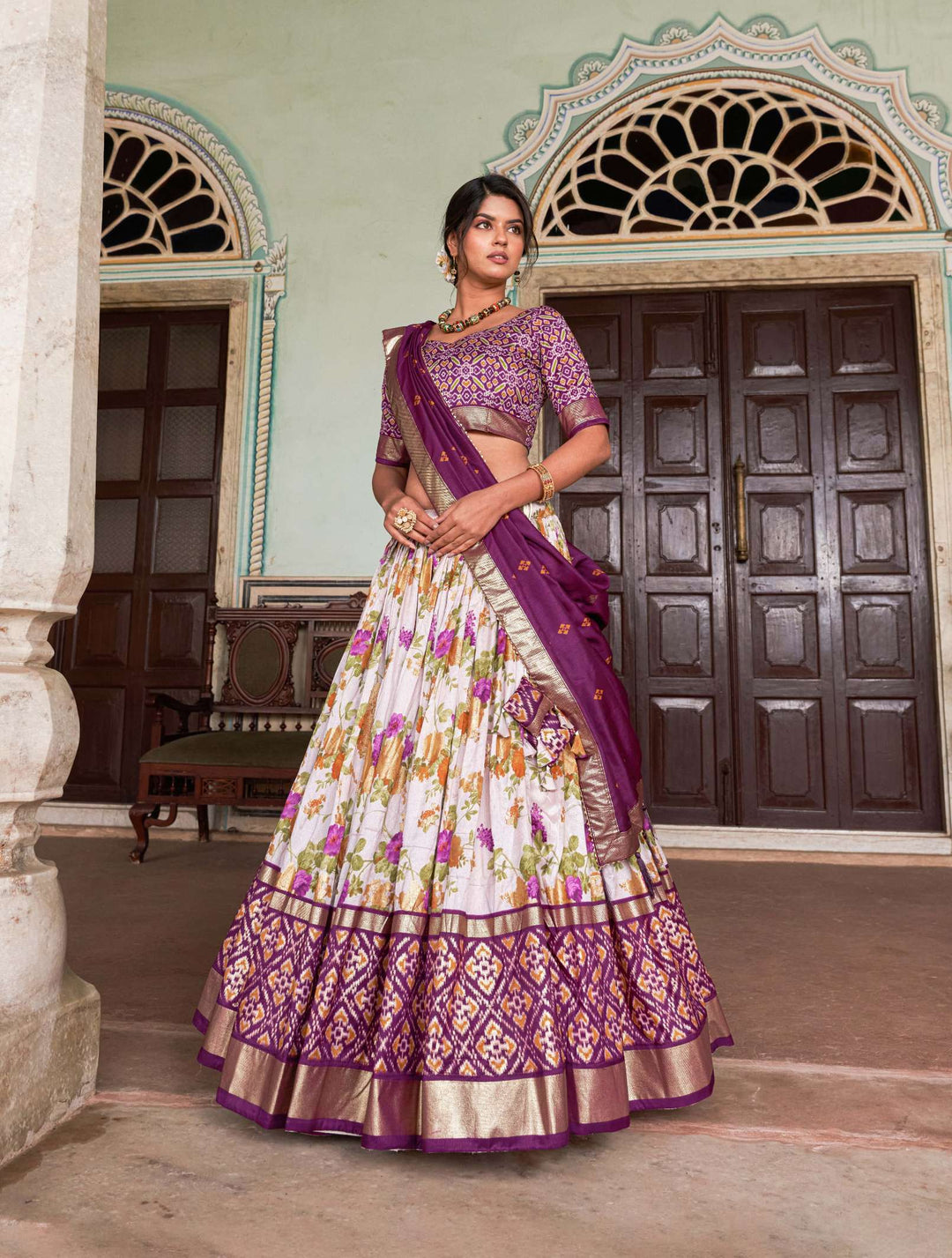 Maroon Wine exquisite Tussar Silk Lehenga Set - PAHRAVA