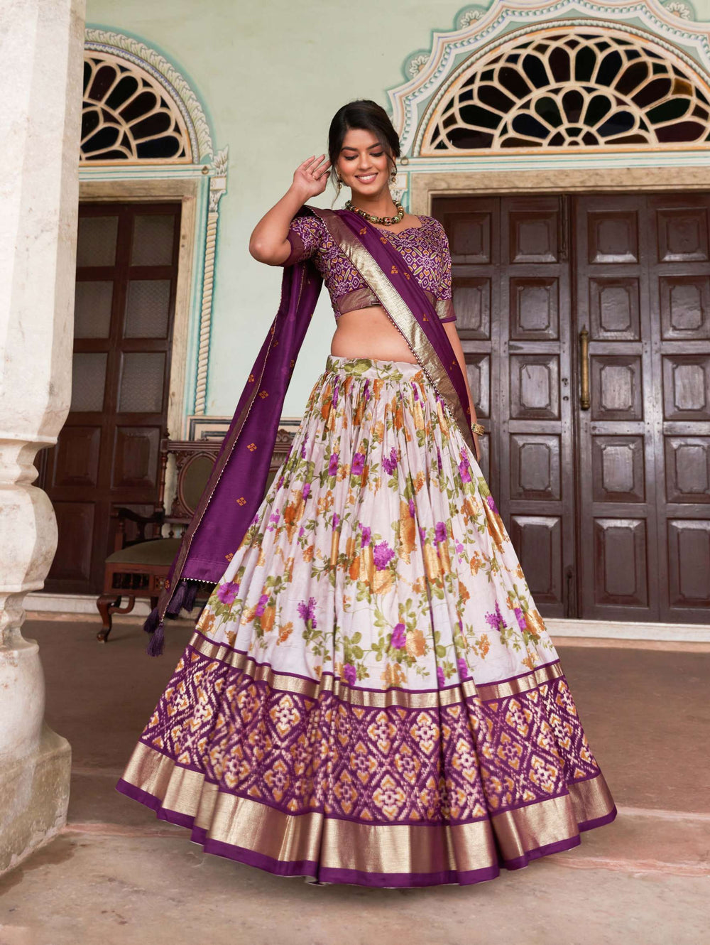 Maroon Wine exquisite Tussar Silk Lehenga Set - PAHRAVA