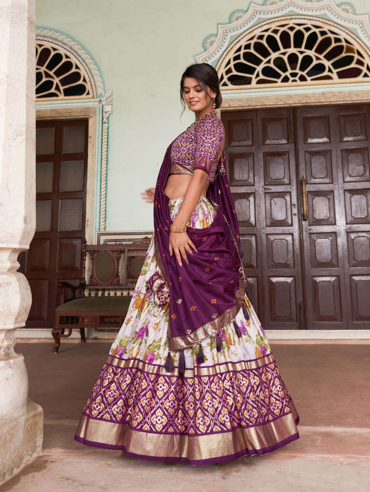 Maroon Wine exquisite Tussar Silk Lehenga Set - PAHRAVA