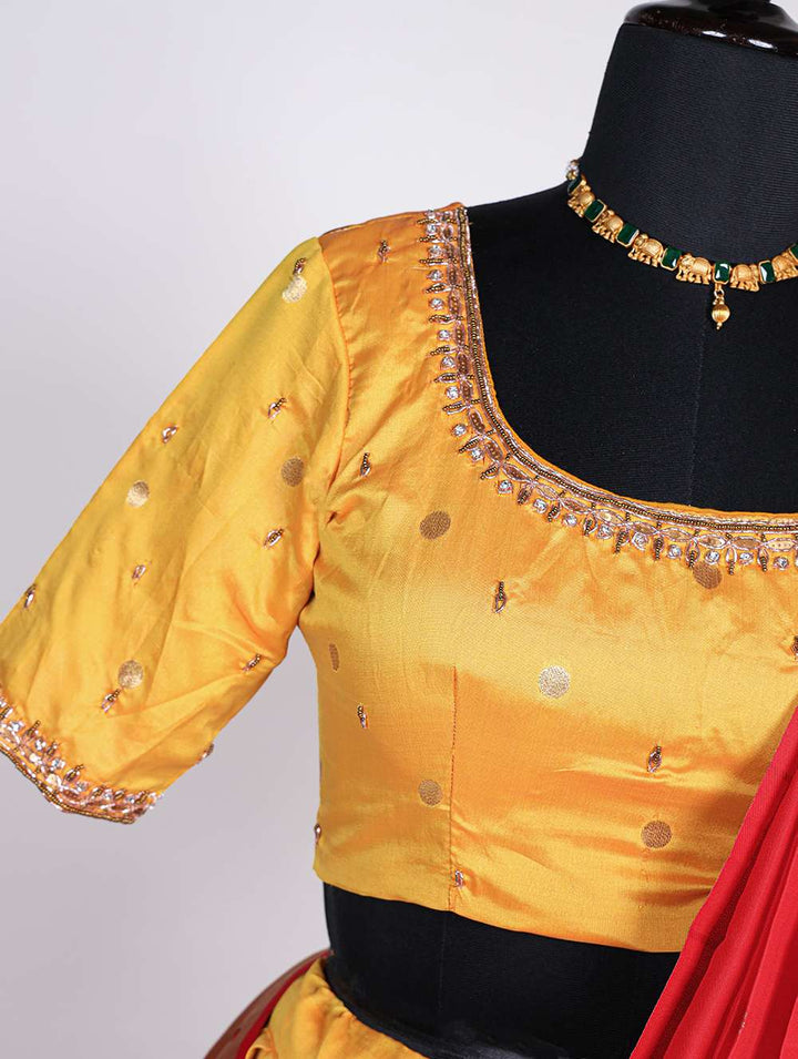 Bright Yellow Magical Paithani Lehenga Set - PAHRAVA