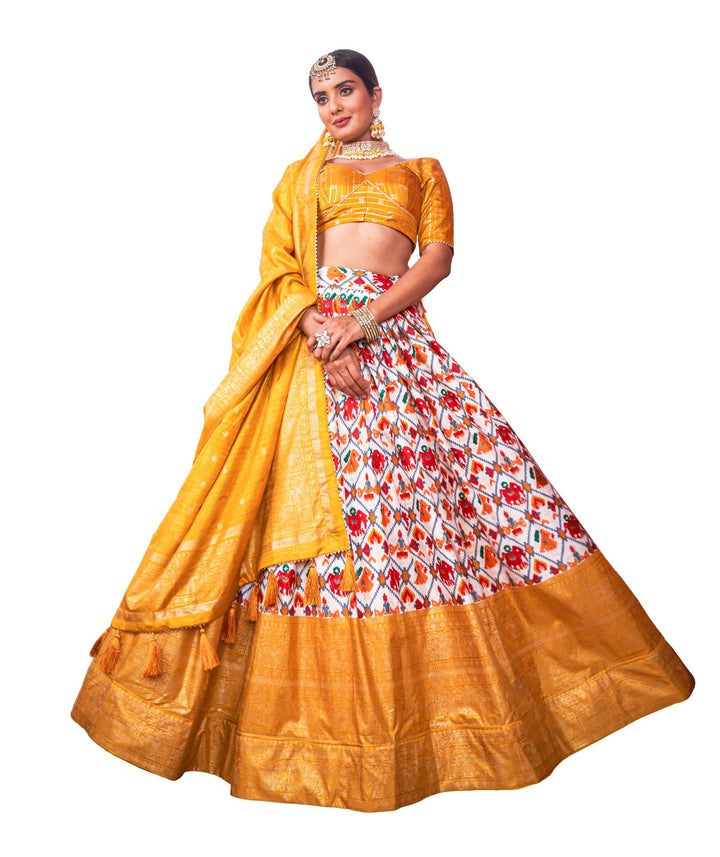 Soft Yellow Classic Dola Silk Lehenga Choli - PAHRAVA