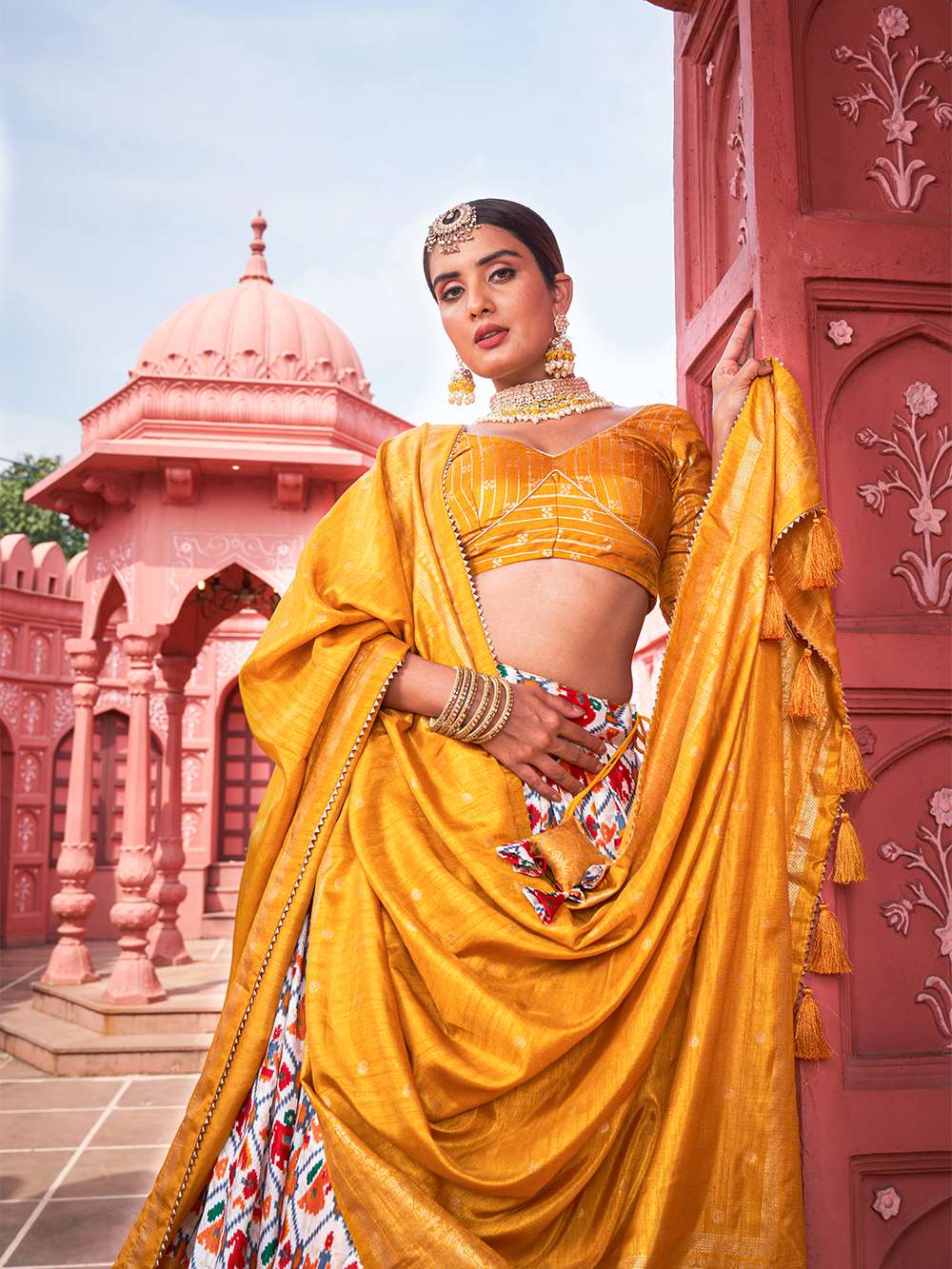 Soft Yellow Classic Dola Silk Lehenga Choli - PAHRAVA