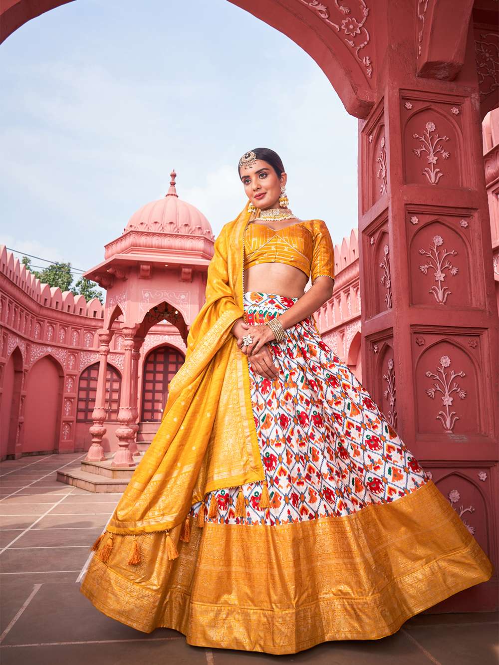 Soft Yellow Classic Dola Silk Lehenga Choli - PAHRAVA