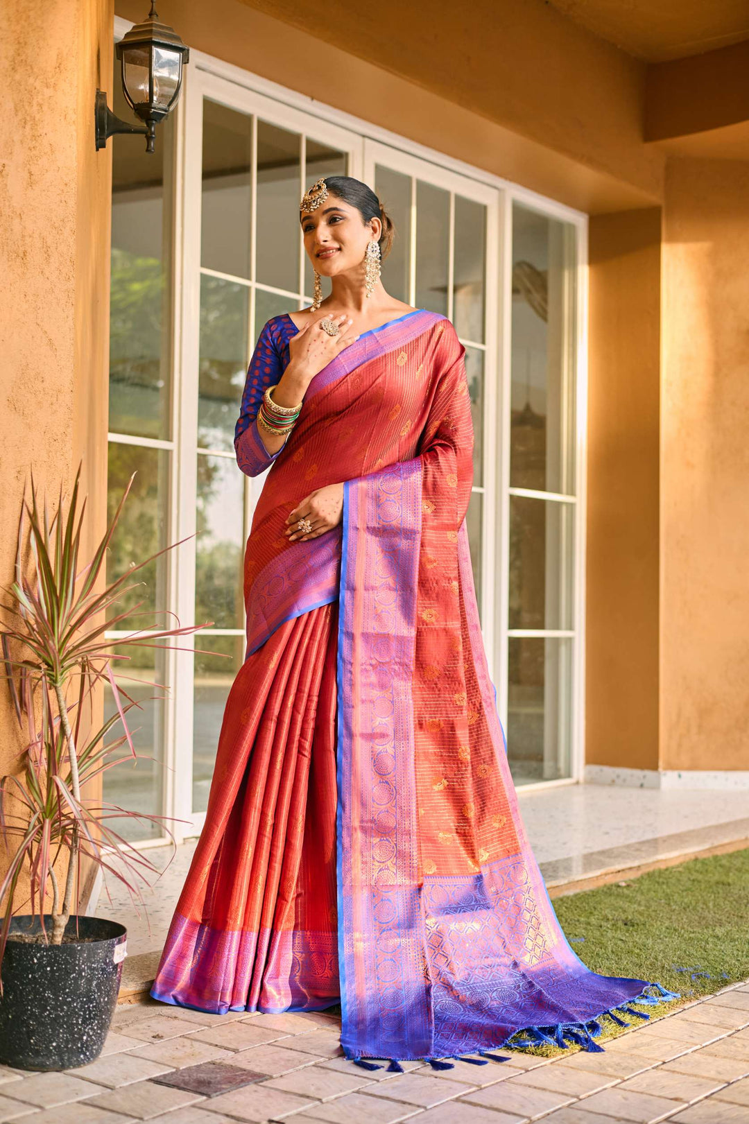 Prism Pink Kanchi Silk Saree - PAHRAVA