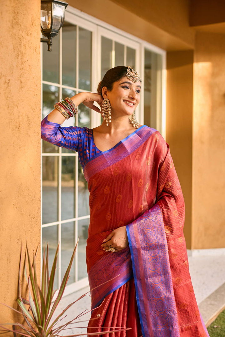 Prism Pink Kanchi Silk Saree - PAHRAVA