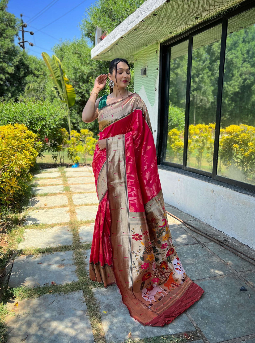 Ultra Soft Pink Paithani Silk Saree - PAHRAVA