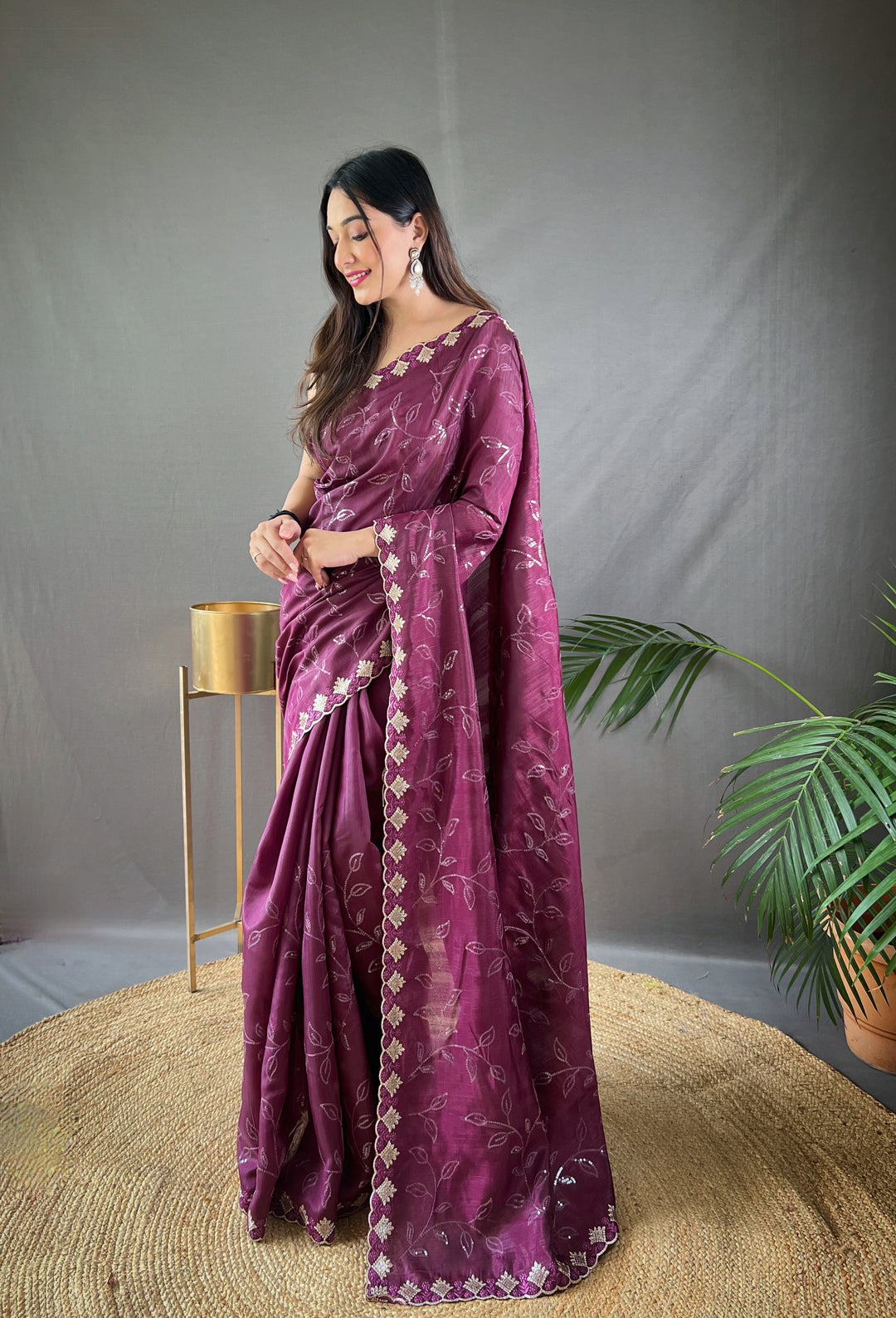 Pure Purple Ruhi Silk Saree - PAHRAVA