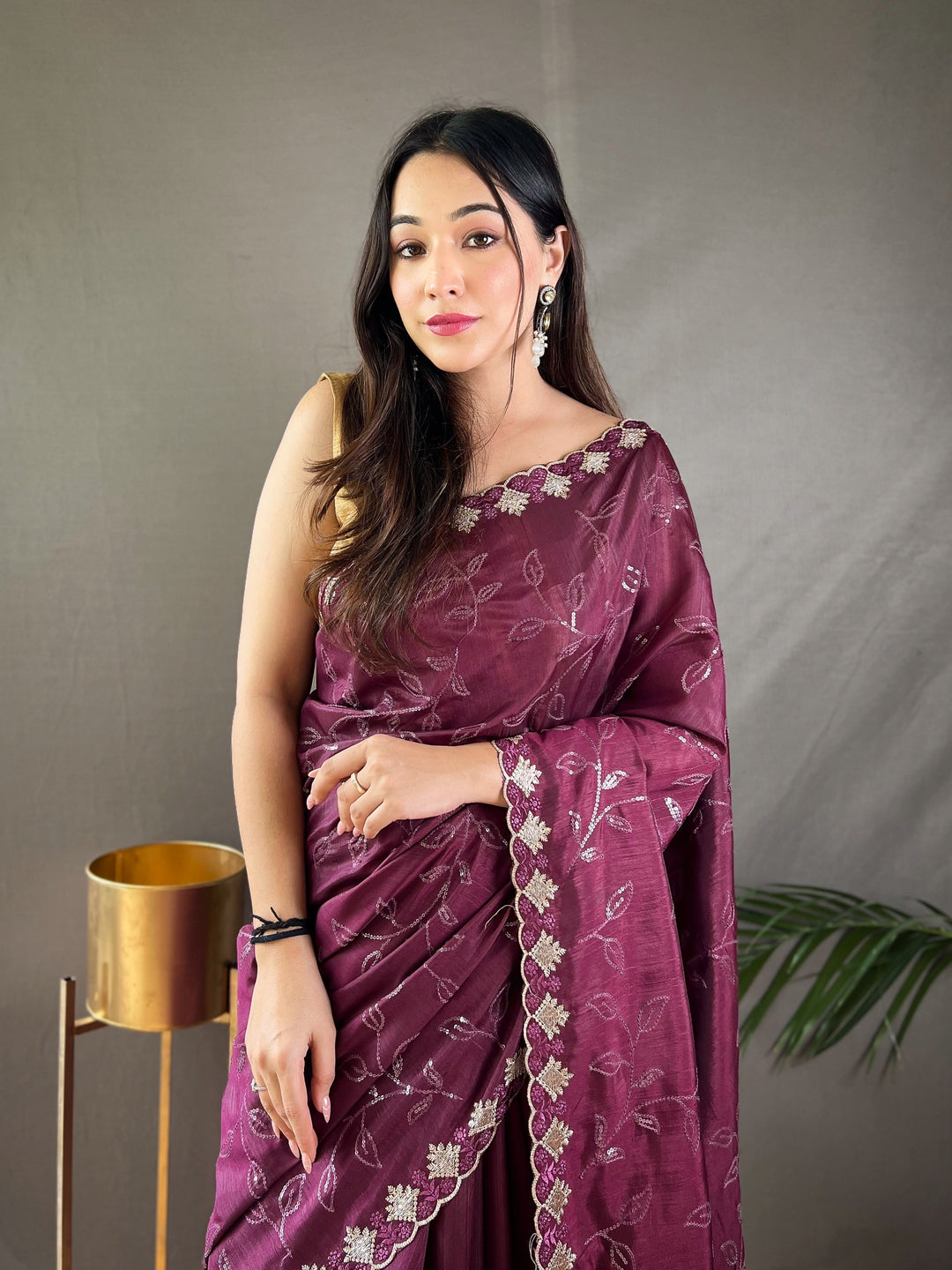 Pure Purple Ruhi Silk Saree - PAHRAVA