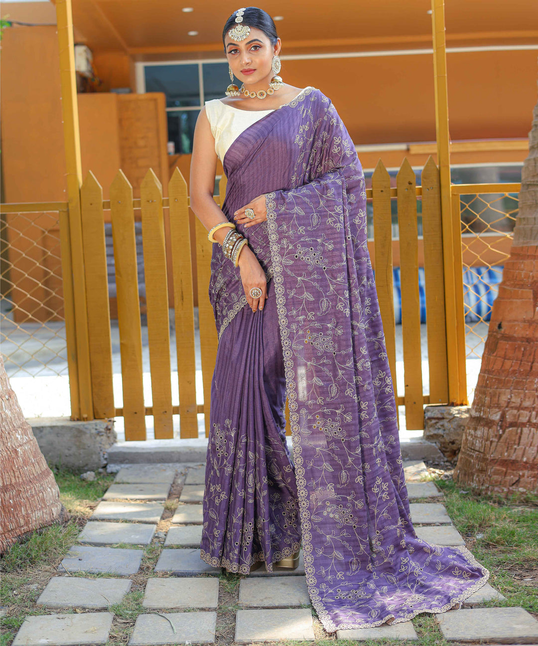 Angelic purple soft silk saree - PAHRAVA